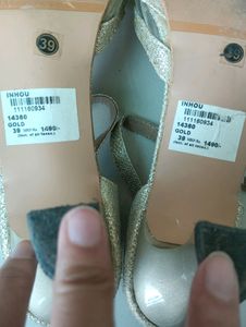 Sale!! Golden Shimmery Cinderella Shoes Heels