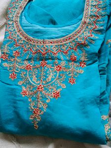 🌷✨️Beautiful Teal Kurta Set with duptta ✨️🌷