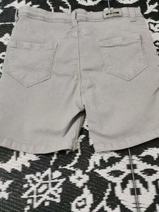 Light Grey Denim Shorts
