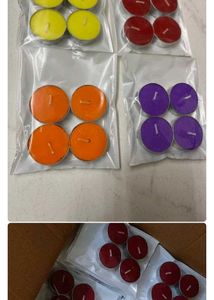 Vibrant Tea Light Candles - 16 pieces
