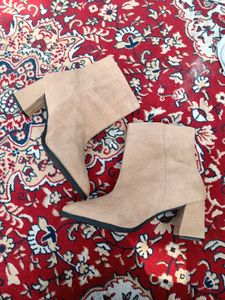 Beige Ankle Boots