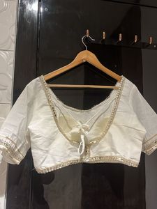 Elegant White Embellished Blouse