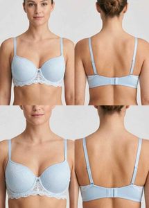 Light Blue Lace Trim Bra
