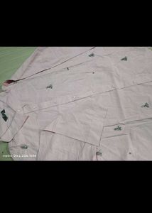 Cute Pink Embroidered Oversized Shirt