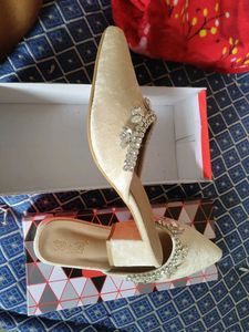 Elegant Rhinestone Heel Mules
