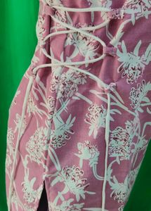 Pink Floral Print Wrap Kurta