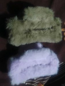 Faux Fur Claw Clips - Pack of 2