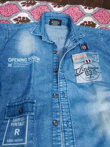 Boys Denim Shirt &amp; Cargo Pants Set – 6–7 Years