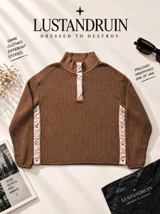 RIBBED KNIT SWEATER.