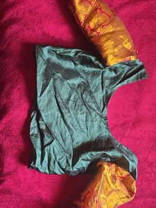 Silk half saree with Golden Border