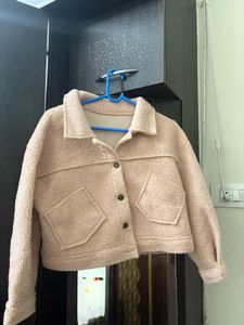 Cozy Teddy Fleece Cropped Jacket