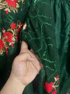 Emerald Green Embroidered Kurta Set