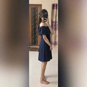 Denim Off-Shoulder Dress