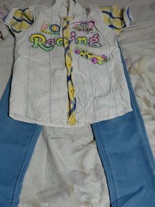 Cute Racing Outfit Shirt &amp; jeans combo