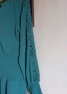 Elegant Teal Tiered Maxi Dress