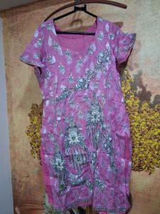 Embellished Pink Kurta set