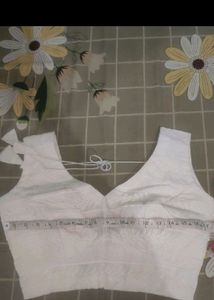 White Chikin Embroidery Blouse