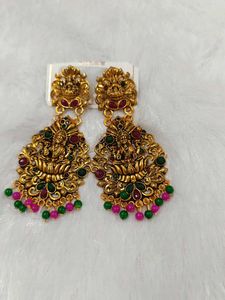 Traditional Lakshmi Jhumka Earrings