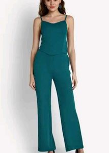 Chic Teal Pant Suit Set