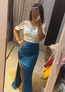 Elegant Off-Shoulder Satin Maxi 👗 ... birthday dr