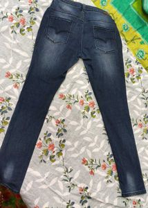 Blue Embroidered Kurta and Y2k jeans