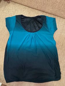 Teal Blue Party Wear Top