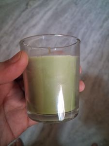 Green Apple Scented Candle in Glass Holder