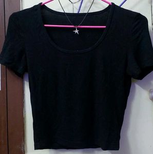 Basic Black Cropped Top