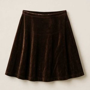 Brown Velvet Skirt