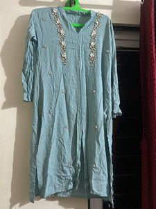 Light blue embroidery Kurta