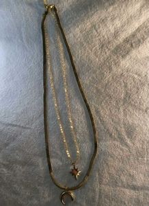Layered Moon & Star Necklace