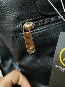 Kathleen Kelly Black Leather Backpack