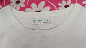 Branded White Ribbed Tank Top