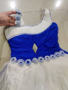 Blue &amp; White Princess Frock