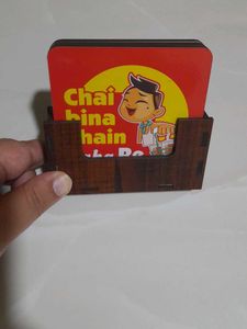 Unique Chai Lover Coasters with Holder