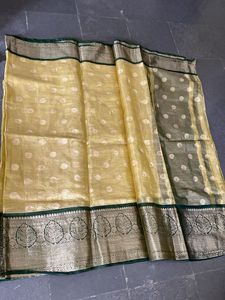 tissue Banarasi saree without blouse