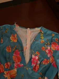 Floral Print Ruched Mini Dress