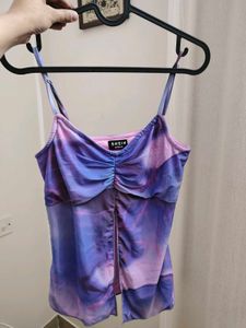 SHEIN Purple Tie-Dye Camisole Top