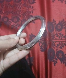Elegant Silver Kada Bracelet