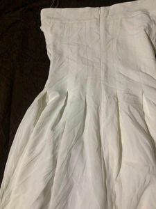 Elegant White stripless Tube Gown/Dress