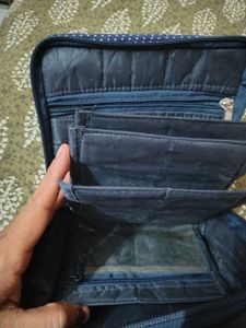 Quilted Pouch with Floral Applique