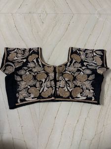 Embroidered Black Blouse
