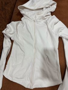 Cream Zip-Up Hoodie