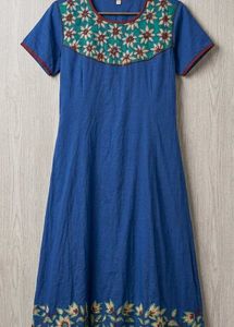 Beautiful Blue Embroidered Kurta