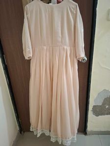 Elegant Peach Anarkali Gown