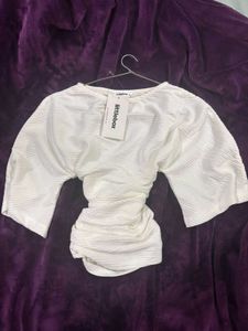 Littlebox Off White Textured Top - XS