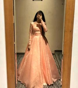 Elegant Pink Long Sleeve Maxi Dress