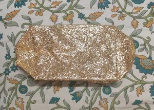 Sparkly Gold Glitter Large Pouch
