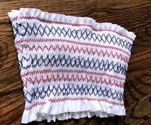 107.Cute Smocked Tube Top