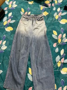 Stylish Wide Leg Ombre Jeans